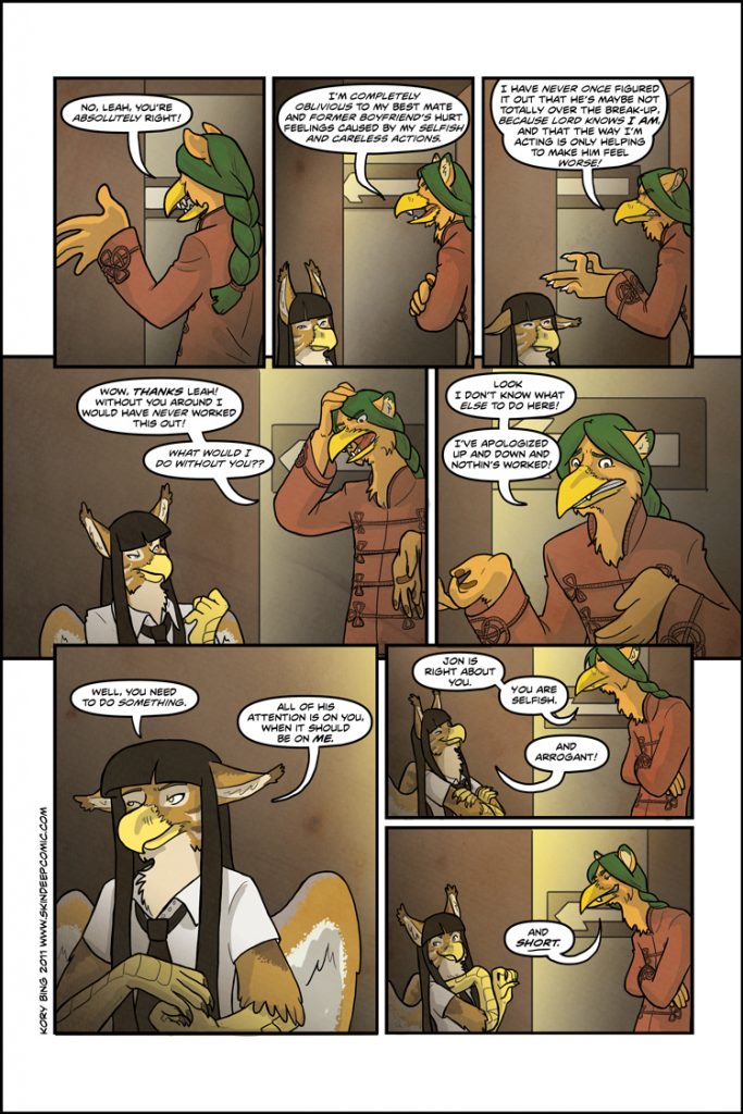 Leah wants her boyfriend to pay attention to her. That JERK.