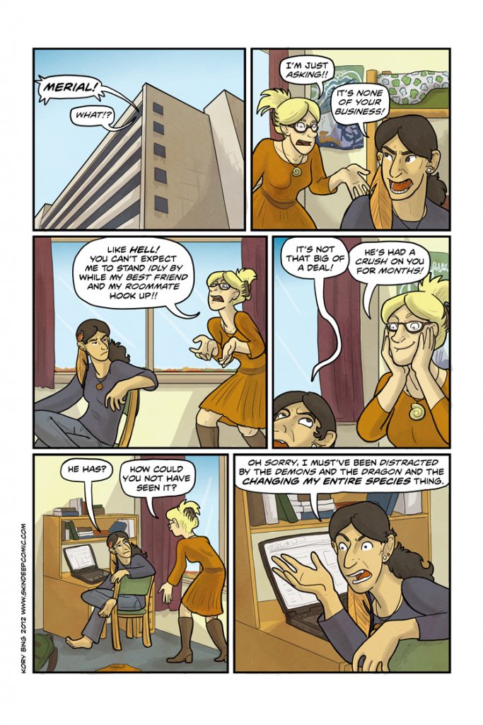 Yeah those might be good reasons for not noticing a crush. Also Michelle doesn't know what flirting is.