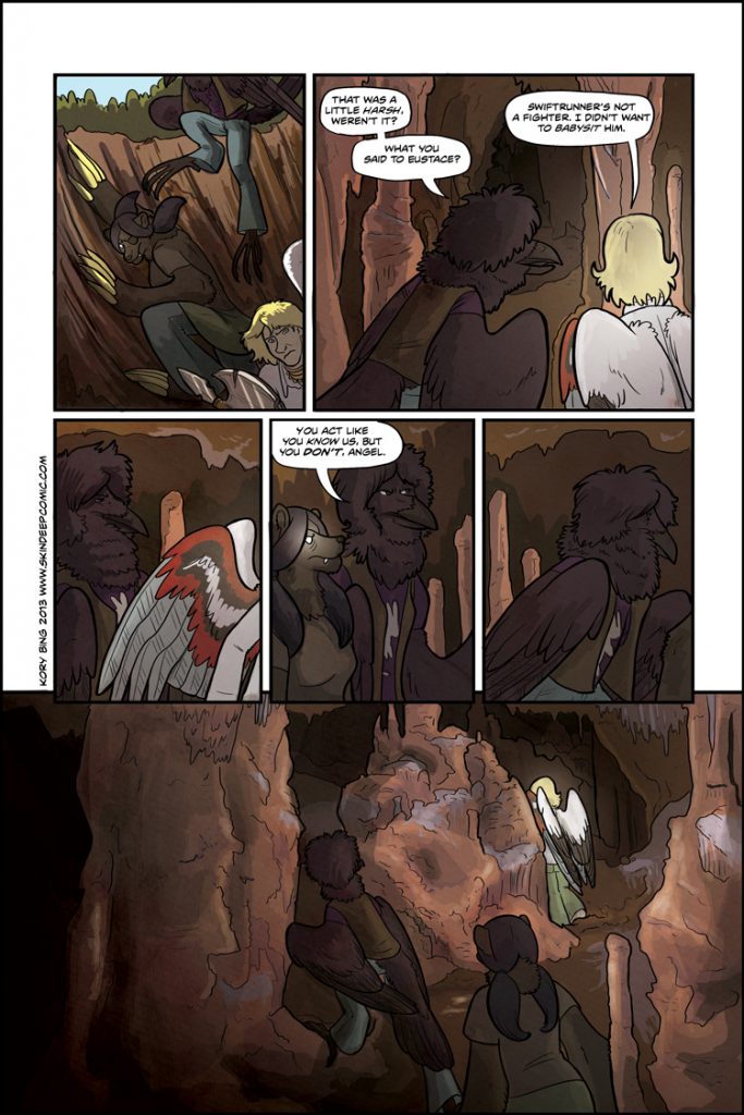 Gabe is the light source on this page, I guess. Angels can do that? Sure.